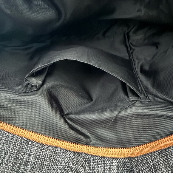 Gray and Tan Laptop Bag w/Durable Design USB charging and headphone hole (1-068) - Picture 7 of 10